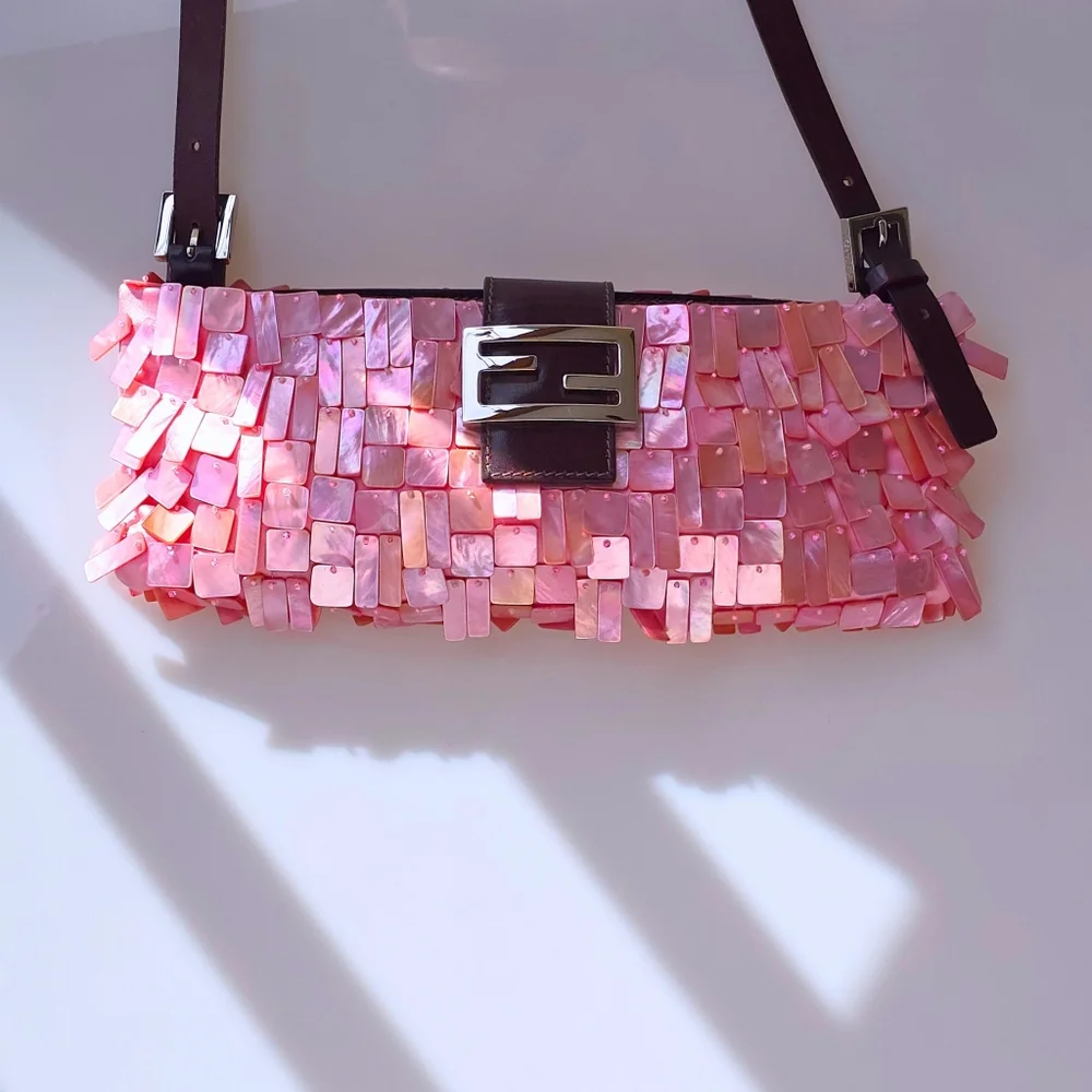 Fendi Pink and Brown Shoulder Bag - Picture 4 of 16